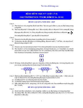 Bộ 26 đề thi học kỳ 1 (vật lý 9)